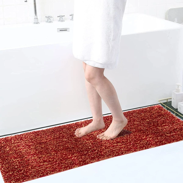 Luxe Home International Runner Moscow Microfiber 1600 GSM Anti-Skid ( Red , 58 Cm x 140 Cm , Pack of 1 ) - Red