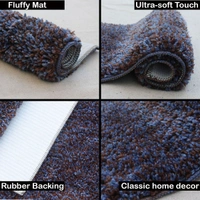 Luxe Home International Runner Moscow Microfiber 1600 GSM Anti-Skid ( Blue Pearl , 58 Cm x 140 Cm , Pack of 1 ) - Blue Pearl