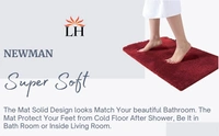 LUXE HOME INTERNATIONAL Bathmat Newman Microfiber 2500 GSM Anti Slip ( Anthrea, 60x90 cm, Pack of 1 ) - Anthrea