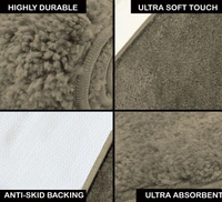 Luxe Home International Carpet Newman Microfiber 2500 GSM Anti Slip ( taupe, 4x6 Ft, Pack of 1 ) - 4x6 Ft, taupe