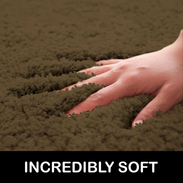 Luxe Home International Runner Newman Microfiber 2500 GSM Anti Slip ( Coffee, 2x5 Ft, Pack of 1 ) - 2x5 Ft, Coffee