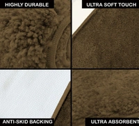 Luxe Home International Runner Newman Microfiber 2500 GSM Anti Slip ( Coffee, 2x5 Ft, Pack of 1 ) - 2x5 Ft, Coffee