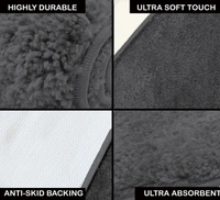 Luxe Home International Carpet Newman Microfiber 2500 GSM Anti Slip ( Grey, 4x6 Ft, Pack of 1 ) - 4x6 Ft, Grey