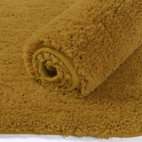 Luxe Home International Carpet Newman Microfiber 2500 GSM Anti Slip ( Gold, 4x6 Ft, Pack of 1 ) - 4x6 Ft, Gold
