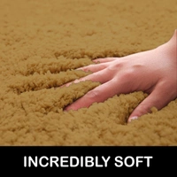 Luxe Home International Carpet Newman Microfiber 2500 GSM Anti Slip ( Gold, 4x6 Ft, Pack of 1 ) - 4x6 Ft, Gold