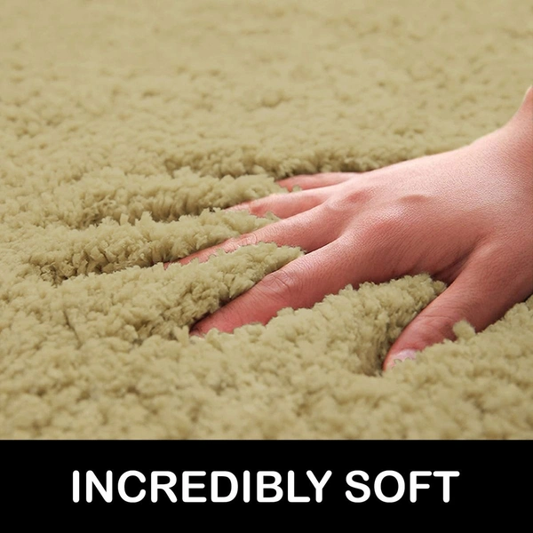 Luxe Home International Runner Newman Microfiber 2500 GSM Anti Slip ( Anti Gold, 2x5 Ft, Pack of 1 ) - 2x5 Ft, Anti Gold