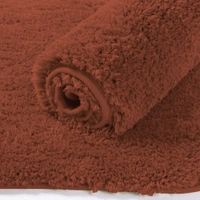 Luxe Home International Bathmat Newman Microfiber 2500 GSM Anti Slip ( Rust, 60x90 cm, Pack of 1 ) - 60x90 cm, Rust