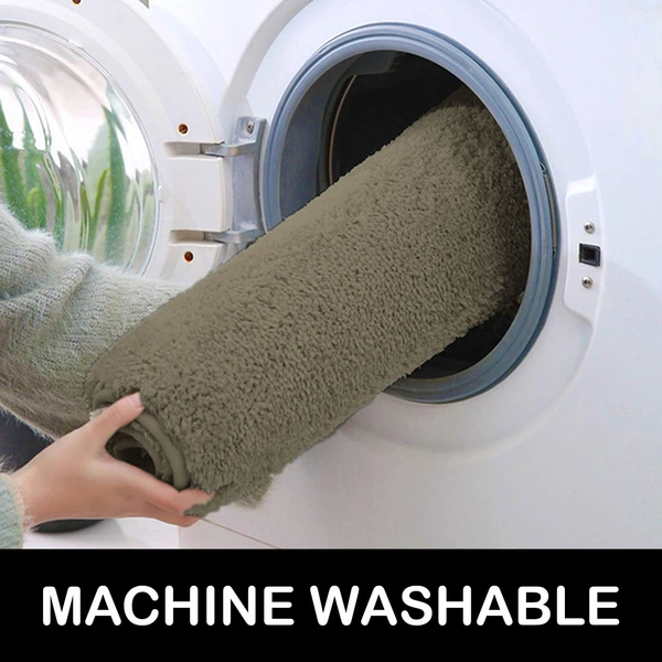 Luxe Home International Bathmat Newman Microfiber 2500 GSM Anti Slip ( taupe, 40x60 cm, Pack of 1 ) - 40x60 cm, taupe