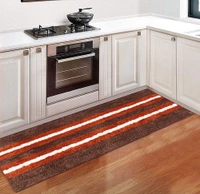 Luxe Home International Runner Stripe Microfiber 1600 GSM Anti-Skid ( Terra , 58 Cm x 140 Cm , Pack of 1 ) - Terra