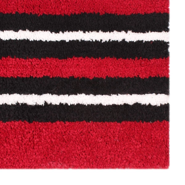 Luxe Home International Runner Stripe Microfiber 1600 GSM Anti-Skid ( Maroon , 58 Cm x 140 Cm + 38x58 Cm , Pack of 2 ) - Maroon