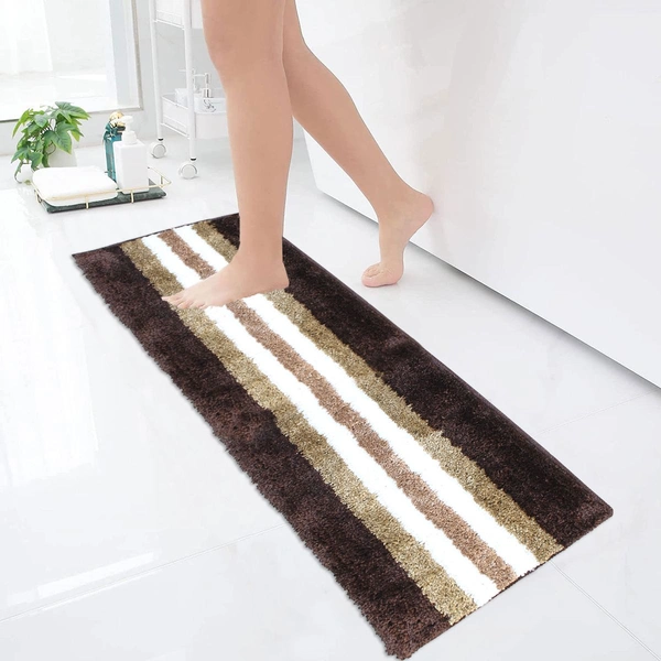 Luxe Home International Runner Turkey Microfiber 1600 GSM Anti-Skid ( Chocolate , 58 Cm x 140 Cm , Pack of 1 ) - Chocolate