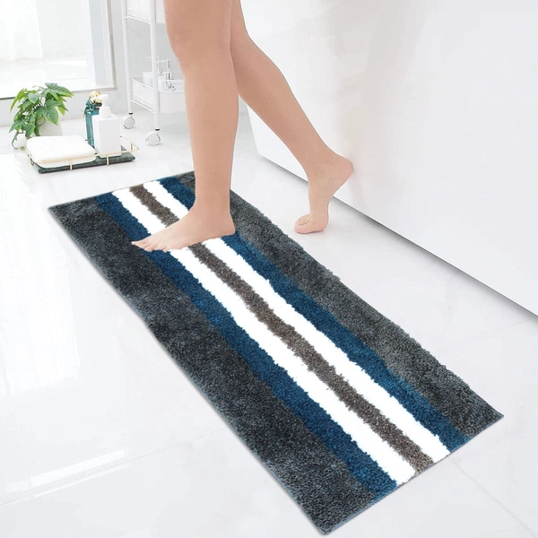 Luxe Home International Runner Turkey Microfiber 1600 GSM Anti-Skid ( Teal , 58 Cm x 140 Cm , Pack of 1 ) - Teal