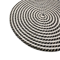 Luxe Home International Set of 2 Braided Cotton placemats, 15 Inch Round, Best for Dining Table (Beige , 38 CM x 38 CM , Pack of 2 ) - Round, Beige