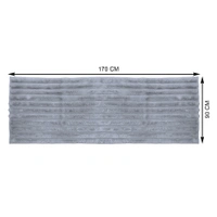 Luxe Home International Stripe Fur Sofa Cover 3 Seater Ultra-Soft Washable Anti-Slip Slipcover for Sofa (Silver, 170x90 cm) - Small, Silver