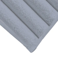 Luxe Home International Stripe Fur Sofa Cover 3 Seater Ultra-Soft Washable Anti-Slip Slipcover for Sofa (Silver, 170x90 cm) - Small, Silver