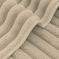 Luxe Home International Stripe Fur Sofa Cover 3 Seater Ultra-Soft Washable Anti-Slip Slipcover for Sofa (Beige, 170x90 cm) - Small, Beige