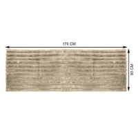 Luxe Home International Stripe Fur Sofa Cover 3 Seater Ultra-Soft Washable Anti-Slip Slipcover for Sofa (Beige, 170x90 cm) - Small, Beige