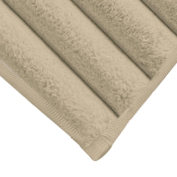 Luxe Home International Stripe Fur Sofa Cover 3 Seater Ultra-Soft Washable Anti-Slip Slipcover for Sofa (Beige, 170x90 cm) - Small, Beige