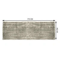 Luxe Home International Stripe Fur Sofa Cover 3 Seater Ultra-Soft Washable Anti-Slip Slipcover for Sofa (Taupe, 170x90 cm) - Small, Taupe