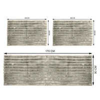 Luxe Home International Stripe Fur Sofa Cover 5 Seater Ultra-Soft Washable Anti-Slip Slipcover for Sofa (Taupe, 170x90+60x90+60x90 cm) - Medium, Taupe