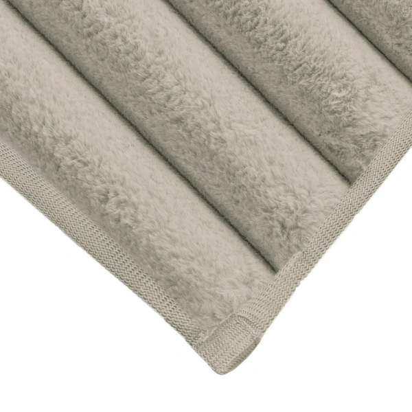 Luxe Home International Stripe Fur Sofa Cover 3 Seater Ultra-Soft Washable Anti-Slip Slipcover for Sofa (Taupe, 170x90 cm) - Small, Taupe