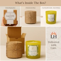 Luxe Home International Vetiveria Scented Candle 7.5x7 cm for Home Decor Bedroom Living Room Spa Bathroom Party Romantic Dinner and Gifting Pack of 1 Candle - 7.5x7cm, Mustard