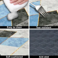 Luxe Home International Rubber Doormat Geometric Design Anti Slip Skid, Soft, Washable Door Mat for Home Entrance, Bathroom, Kitchen, Living Room, Office (35x58 cm) - 35x58, Multicolor