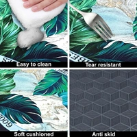 Luxe Home International Rubber Doormat Good Vibes Design Anti Slip Skid, Soft, Washable Door Mat for Home Entrance, Bathroom, Kitchen, Living Room, Office (35x58 cm) - 35x58, Multicolor