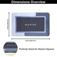 Luxe Home International Rubber Doormat Marine Design Anti Slip Skid, Soft, Washable Door Mat for Home Entrance, Bathroom, Kitchen, Living Room, Office (35x58 cm) - 35x58, Multicolor
