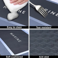 Luxe Home International Rubber Doormat Marine Design Anti Slip Skid, Soft, Washable Door Mat for Home Entrance, Bathroom, Kitchen, Living Room, Office (35x58 cm) - 35x58, Multicolor