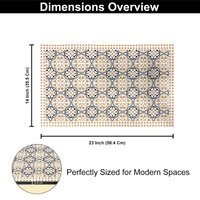 Luxe Home International Rubber Doormat Retro Design Anti Slip Skid, Soft, Washable Door Mat for Home Entrance, Bathroom, Kitchen, Living Room, Office (35x58 cm) - 35x58, Multicolor