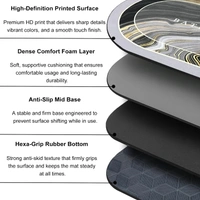 Luxe Home International Rubber Doormat Swirl Design Anti Slip Skid, Soft, Washable Door Mat for Home Entrance, Bathroom, Kitchen, Living Room, Office (35x58 cm) - 35x58, Multicolor