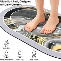 Luxe Home International Rubber Doormat Swirl Design Anti Slip Skid, Soft, Washable Door Mat for Home Entrance, Bathroom, Kitchen, Living Room, Office (35x58 cm) - 35x58, Multicolor