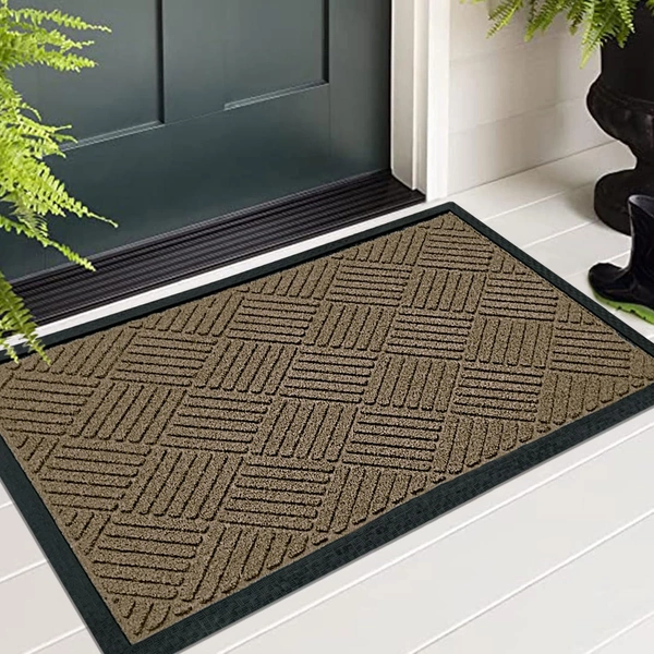 Luxe Home International Luxe Home Line Rubber Coir Door Mat Anti Slip Doormat for Indoor and Outdoor (Yellow, 45cm x 75cm) - 45x75 cm, Yellow