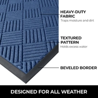 Luxe Home International Luxe Home Line Rubber Coir Door Mat Anti Slip Doormat for Indoor and Outdoor (Blue, 45cm x 75cm) - 45x75 cm, Blue