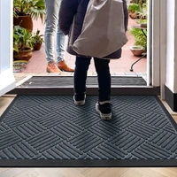 Luxe Home International Luxe Home Line Rubber Coir Door Mat Anti Slip Doormat for Indoor and Outdoor (Grey, 45cm x 75cm) - 45x75 cm, Grey