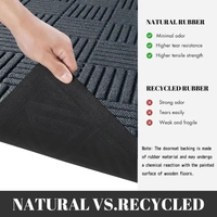 Luxe Home International Luxe Home Line Rubber Coir Door Mat Anti Slip Doormat for Indoor and Outdoor (Grey, 45cm x 75cm) - 45x75 cm, Grey