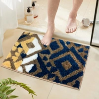 Luxe Home International Luxe Home Macau Diamond Bath Mat (40x60 cm) Super Soft Microfiber, Anti Slip Backing, Washable Bathroom Mat Perfect for Bedroom - Taupe - 40x60 cm, Taupe