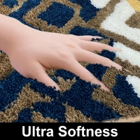 Luxe Home International Luxe Home Macau Diamond Bath Mat (40x60 cm) Super Soft Microfiber, Anti Slip Backing, Washable Bathroom Mat Perfect for Bedroom - Taupe - 40x60 cm, Taupe