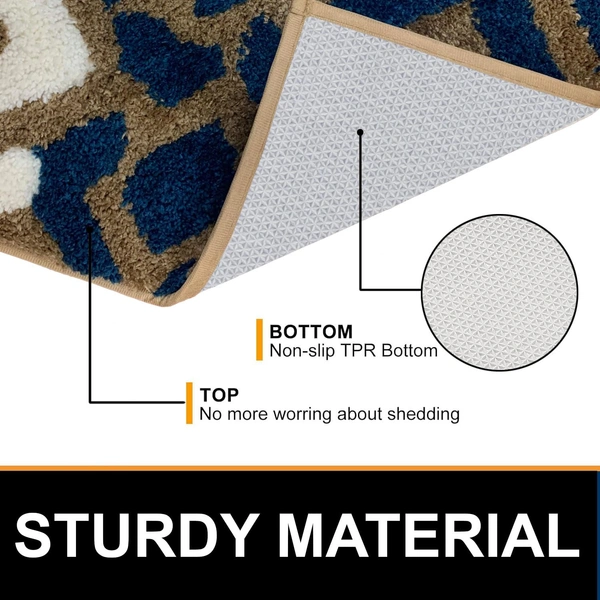 Luxe Home International Luxe Home Macau Diamond Bath Mat (40x60 cm) Super Soft Microfiber, Anti Slip Backing, Washable Bathroom Mat Perfect for Bedroom - Taupe - 40x60 cm, Taupe