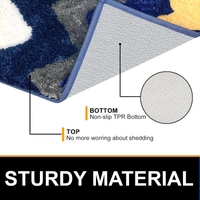 Luxe Home International Luxe Home Macau Stripe Bath Mat (40x60 cm) Super Soft Microfiber, Anti Slip Backing, Washable Bathroom Mat Perfect for Bedroom - Blue - 40x60 cm, Blue