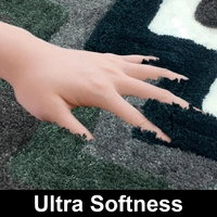 Luxe Home International Luxe Home Macau Stripe Bath Mat (40x60 cm) Super Soft Microfiber, Anti Slip Backing, Washable Bathroom Mat Perfect for Bedroom - Green - 40x60 cm, Green