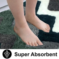 Luxe Home International Luxe Home Macau Stripe Bath Mat (40x60 cm) Super Soft Microfiber, Anti Slip Backing, Washable Bathroom Mat Perfect for Bedroom - Green - 40x60 cm, Green