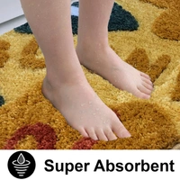 Luxe Home International Luxe Home Macau Sunny Bath Mat (40x60 cm) Super Soft Microfiber, Anti Slip Backing, Washable Bathroom Mat Perfect for Bedroom - Yellow - 40x60 cm, Yellow