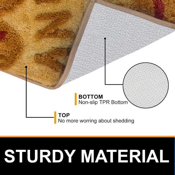 Luxe Home International Luxe Home Macau Sunny Bath Mat (40x60 cm) Super Soft Microfiber, Anti Slip Backing, Washable Bathroom Mat Perfect for Bedroom - Yellow - 40x60 cm, Yellow