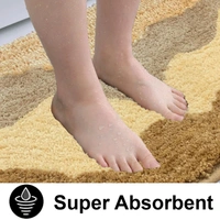 Luxe Home International Luxe Home Macau Waves Bath Mat (40x60 cm) Super Soft Microfiber, Anti Slip Backing, Washable Bathroom Mat Perfect for Bedroom - Yellow - 40x60 cm, Yellow