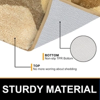 Luxe Home International Luxe Home Macau Waves Bath Mat (40x60 cm) Super Soft Microfiber, Anti Slip Backing, Washable Bathroom Mat Perfect for Bedroom - Yellow - 40x60 cm, Yellow