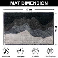 Luxe Home International Luxe Home Macau Waves Bath Mat (40x60 cm) Super Soft Microfiber, Anti Slip Backing, Washable Bathroom Mat Perfect for Bedroom - Green - 40x60 cm, Green