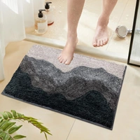 Luxe Home International Luxe Home Macau Waves Bath Mat (40x60 cm) Super Soft Microfiber, Anti Slip Backing, Washable Bathroom Mat Perfect for Bedroom - Green - 40x60 cm, Green