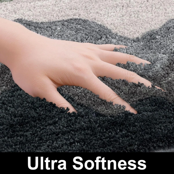 Luxe Home International Luxe Home Macau Waves Bath Mat (40x60 cm) Super Soft Microfiber, Anti Slip Backing, Washable Bathroom Mat Perfect for Bedroom - Green - 40x60 cm, Green